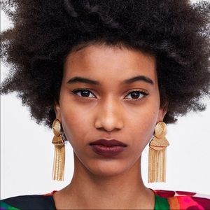 New Geometric Dangle Fringe Statement Earrings